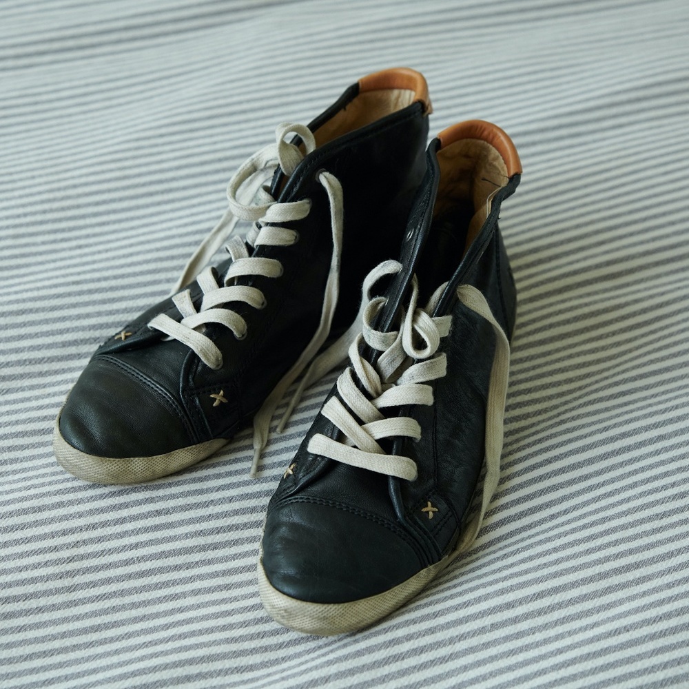 Frye leather high top sneakers